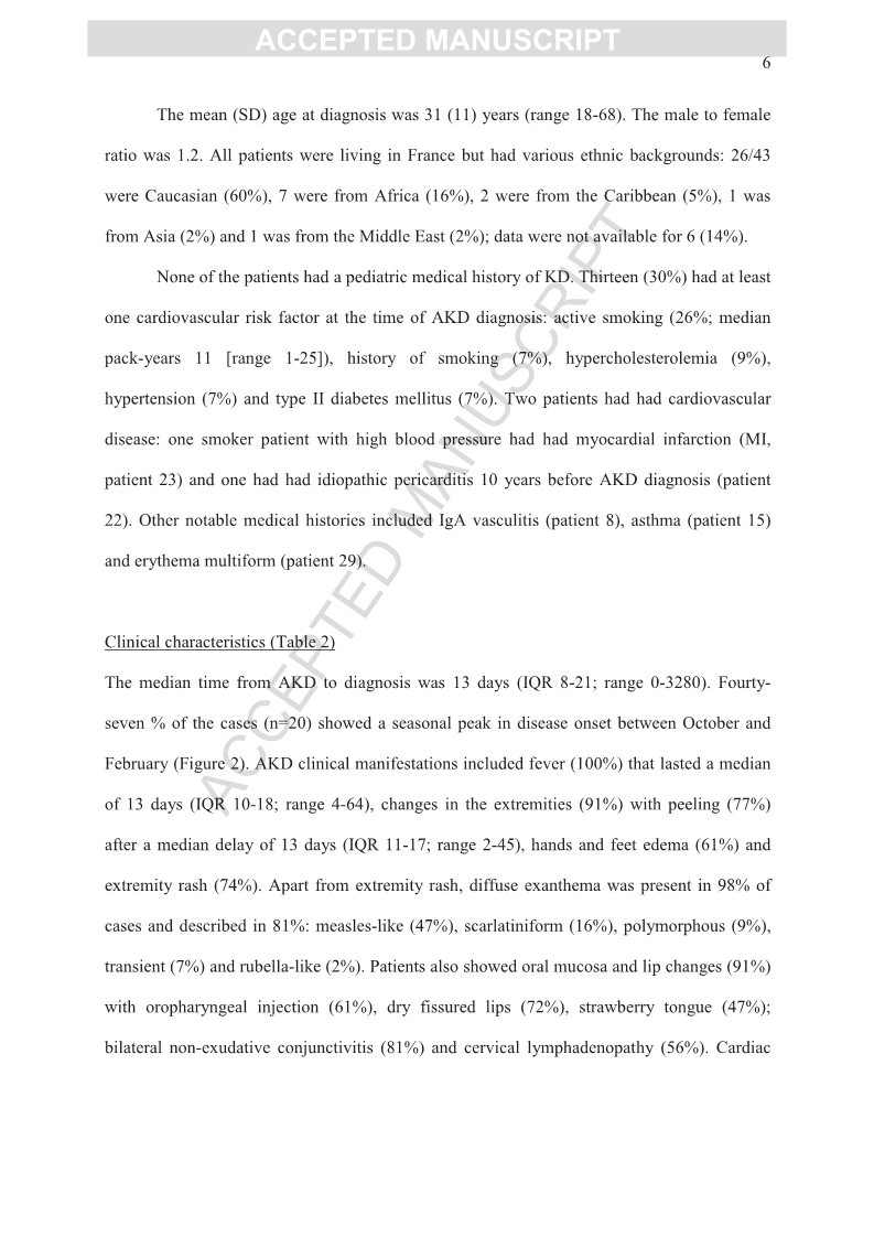 Kawasaki diseasein adults in France.