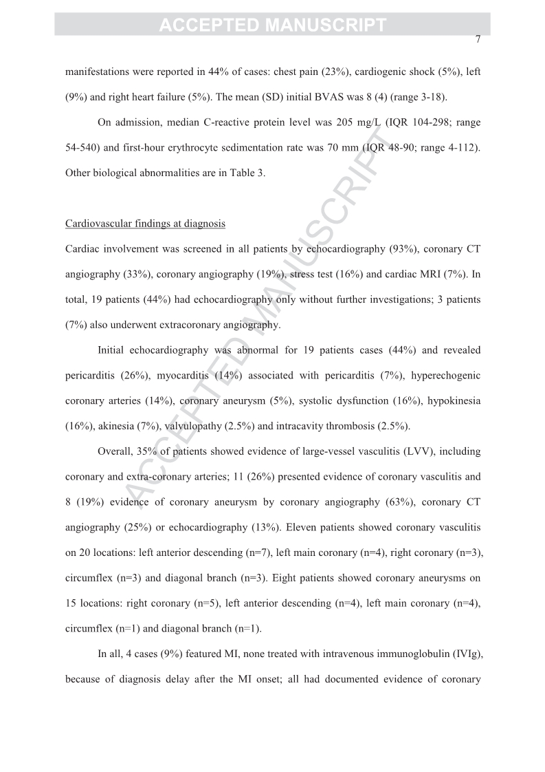 Kawasaki diseasein adults in France.