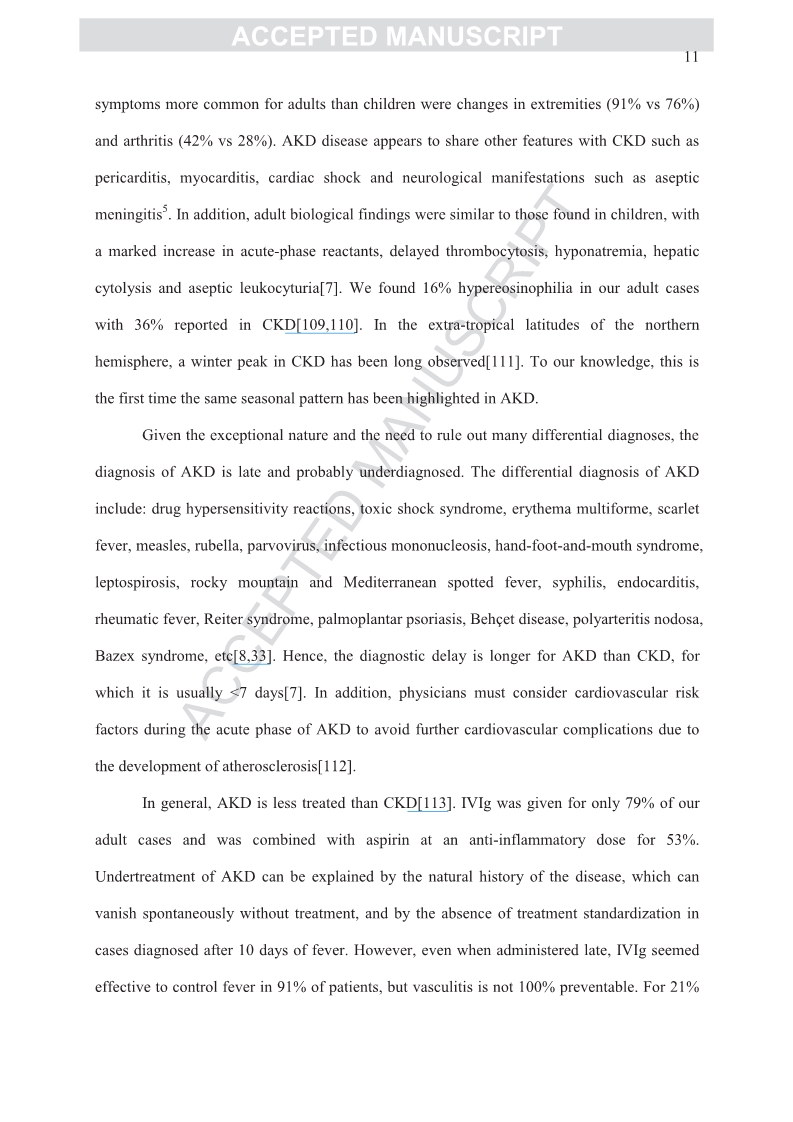 Kawasaki diseasein adults in France.