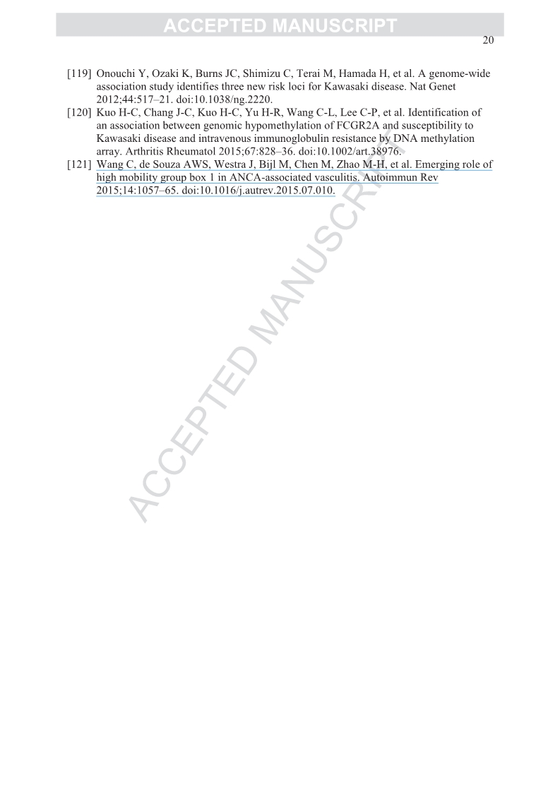 Kawasaki diseasein adults in France.